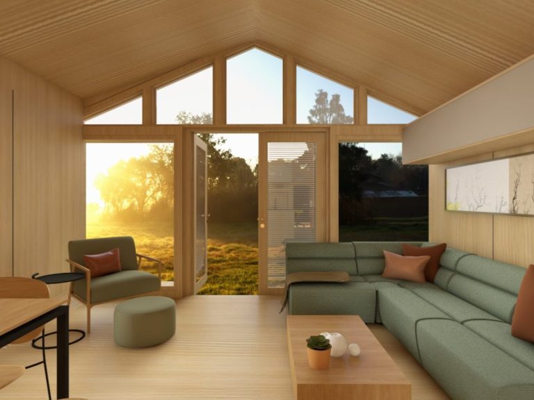 Tiny House einrichten Einrichten eines Tiny Houses mit Blick ins Grüne